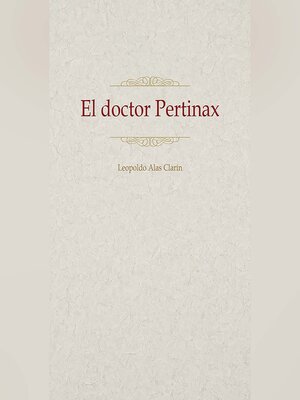 cover image of El doctor Pértinax